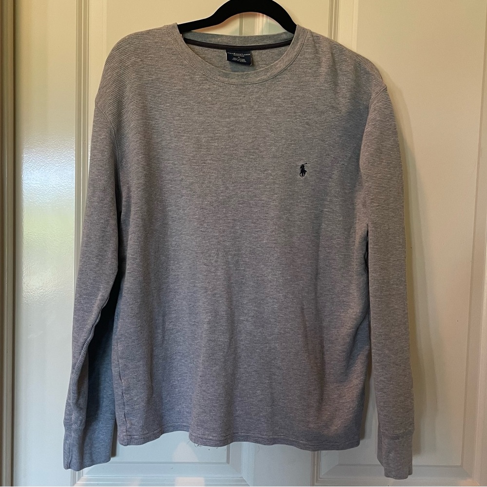 Grey long sleeve Ralph Lauren shirt